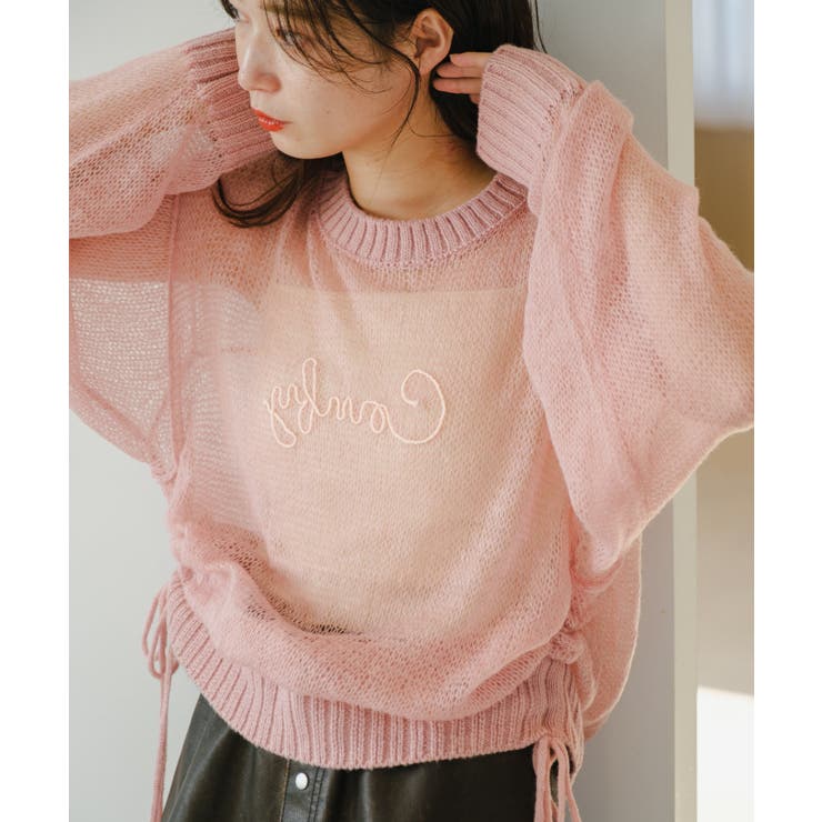 Kastane】刺繍シアーロゴニット[品番：PALW0004750]｜PAL GROUP