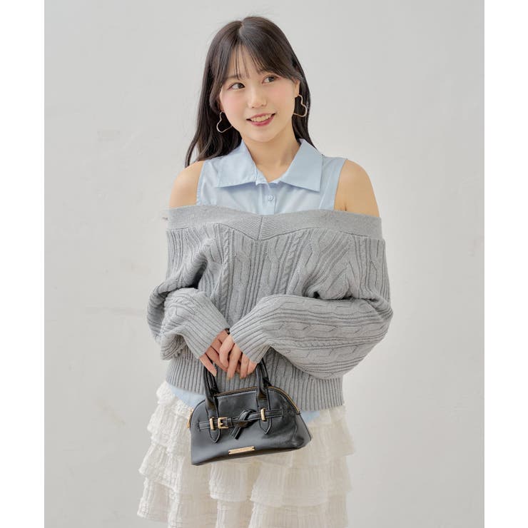 【Chico】ノースリSH＋オフショルニット | PAL GROUP OUTLET | 詳細画像14 