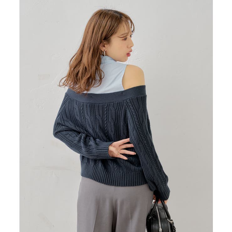 【Chico】ノースリSH＋オフショルニット | PAL GROUP OUTLET | 詳細画像4 