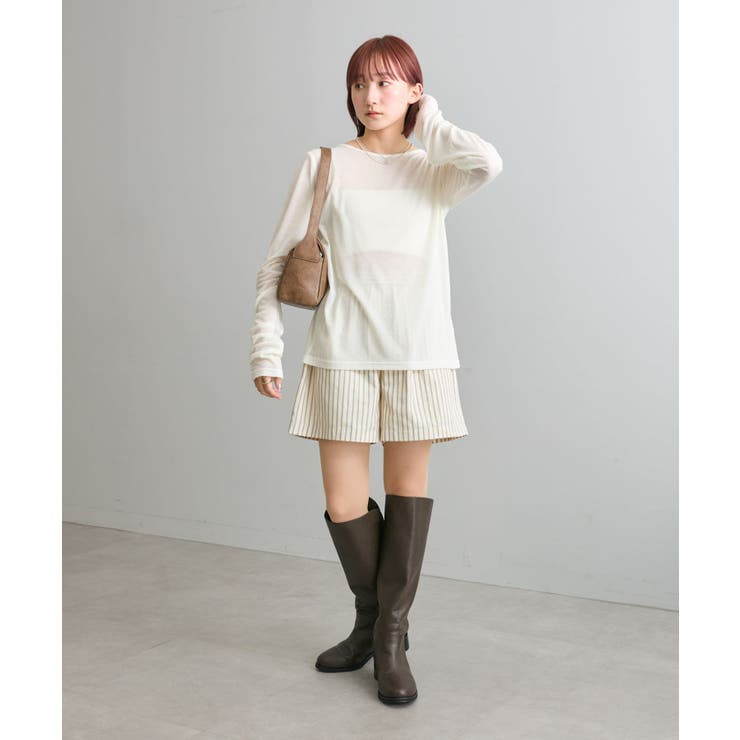 【mystic】袖ギャザーシアーカットソー | PAL GROUP OUTLET | 詳細画像10 