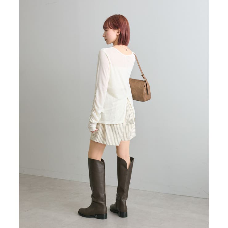 【mystic】袖ギャザーシアーカットソー | PAL GROUP OUTLET | 詳細画像11 