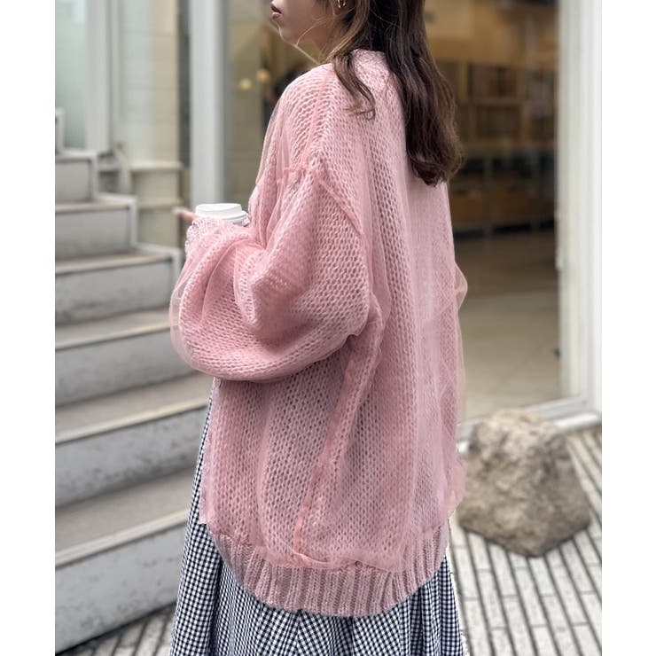w closet】チュールニットカーディガン[品番：PALW0004826]｜PAL GROUP