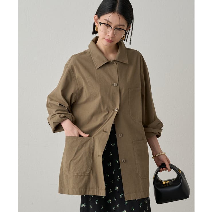 パル PAL 【Loungedress】バックロゴシャツブルゾン （offwhite