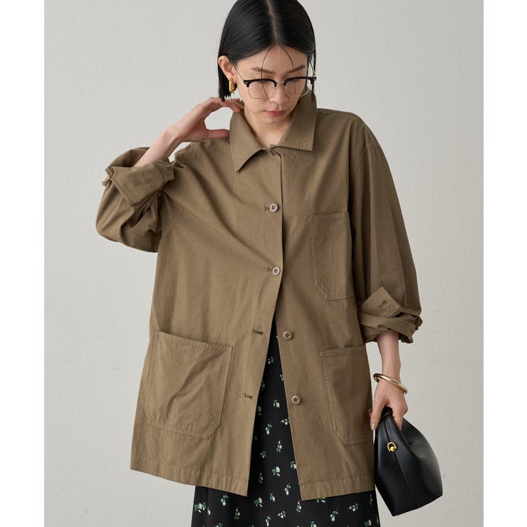 パル PAL 【Loungedress】バックロゴシャツブルゾン （offwhite