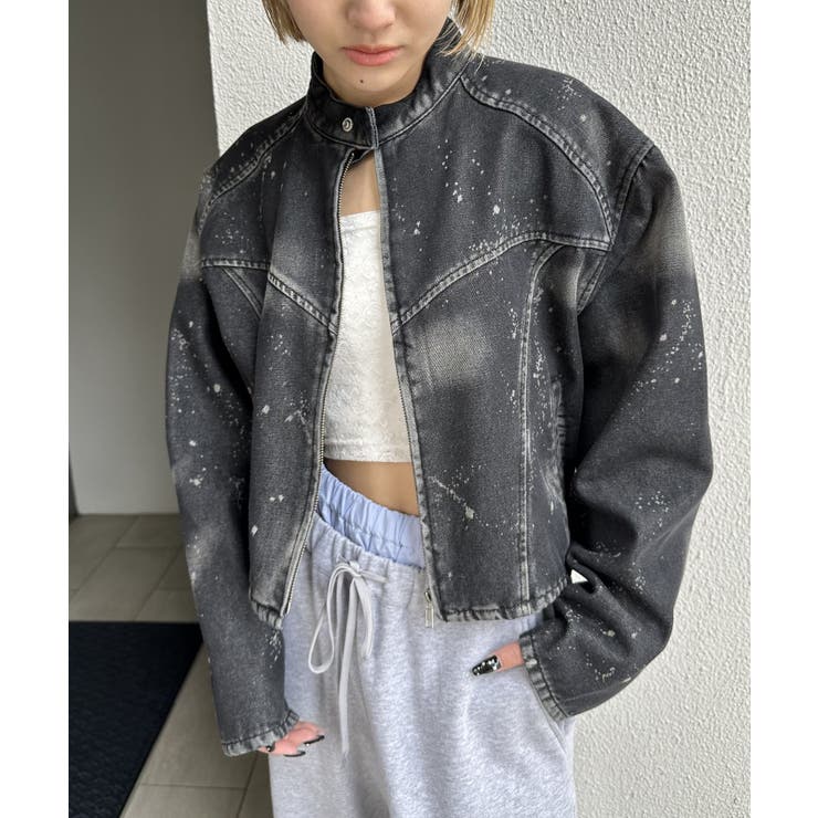 【楽天最安値に挑戦】 WHO'S WHO gallery】スプレーブリーチブルゾン[品番 ジャケット・アウター