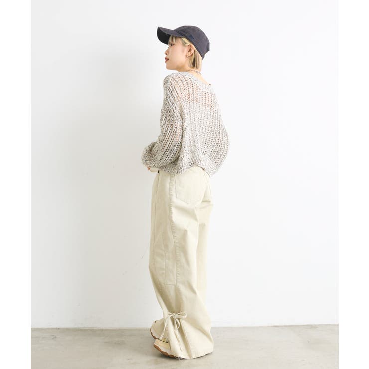 【w closet】MIX透かしリボンカーディガン | PAL GROUP OUTLET | 詳細画像10 