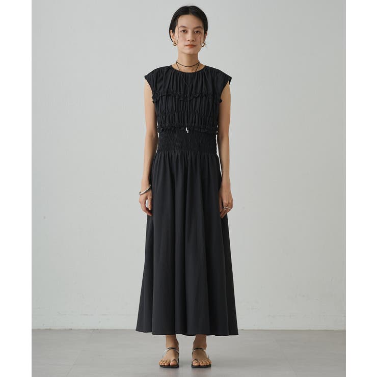 美品⭐新品⭐ROPEフォーマル、Loungedress Loungedress】シャーリングノースリOP[品番：PALW0004849]｜PAL