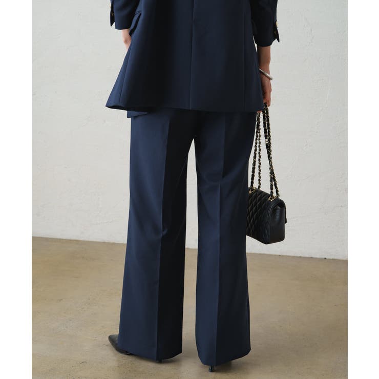 極美品 ラウンジドレス フレアスラックス ブラック LOUNGEDRESS（ラウンジドレス）の「フレアスラックス