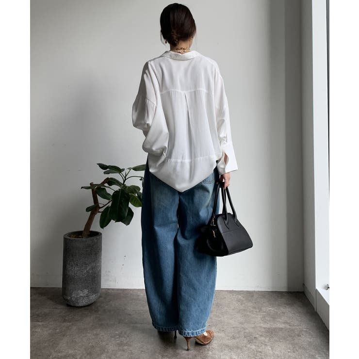 新品　DOUDOU サイドタックデニム　ドゥドゥ　38 M パル PAL 【DouDou】サイドタックデニム （blue