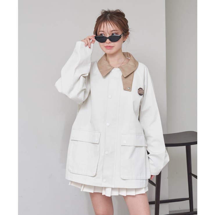 RAY CASSIN】缶バッチ付きカバーオールJKT[品番：PALW0004988