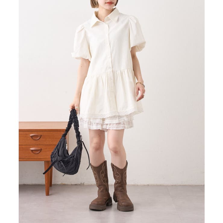 【w closet】ストライプ半袖ミニOPSH | PAL GROUP OUTLET | 詳細画像24 