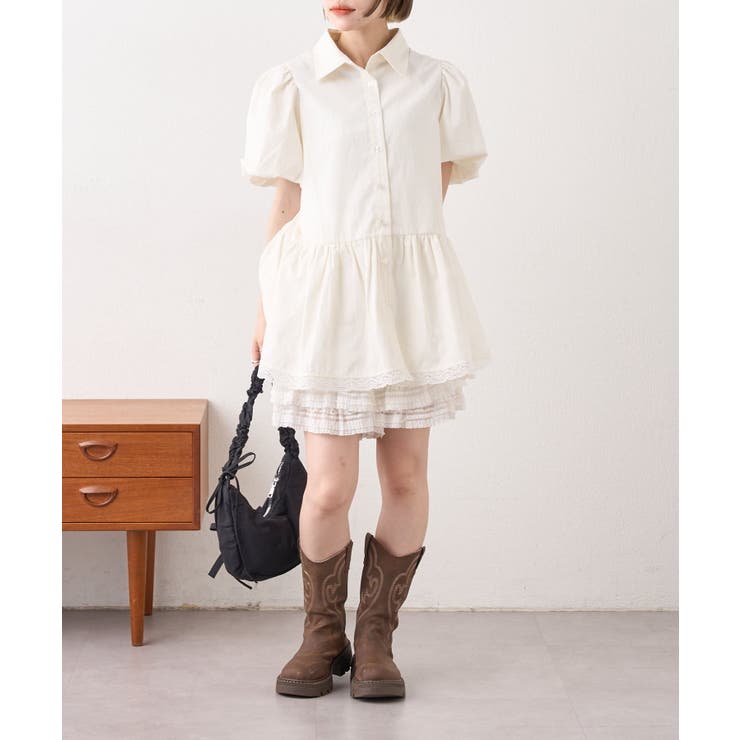 【w closet】ストライプ半袖ミニOPSH | PAL GROUP OUTLET | 詳細画像25 