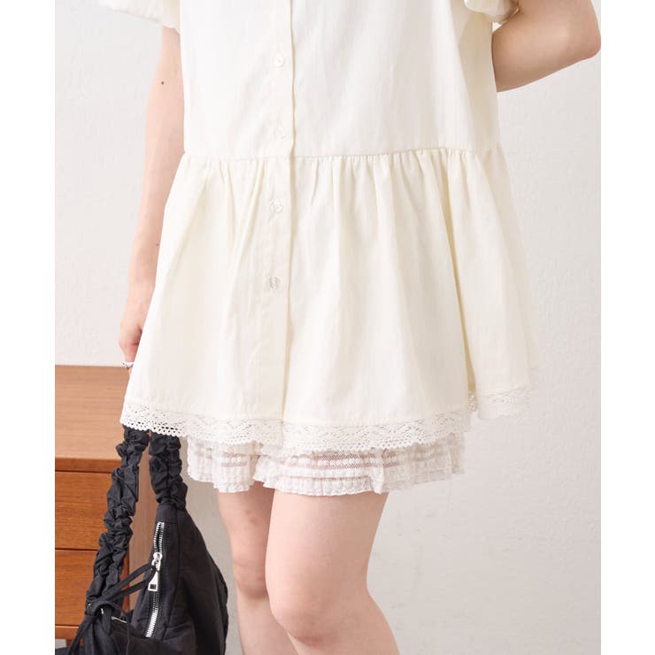 【w closet】ストライプ半袖ミニOPSH | PAL GROUP OUTLET | 詳細画像14 