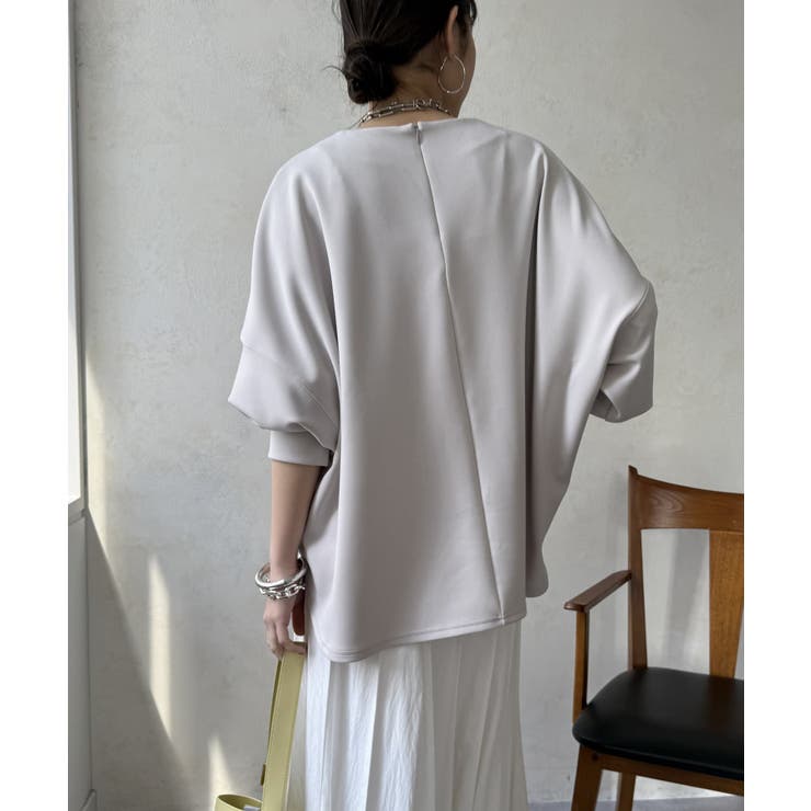 DouDou トップス 「WEB限定」 裾フリルダンボールプルオーバー