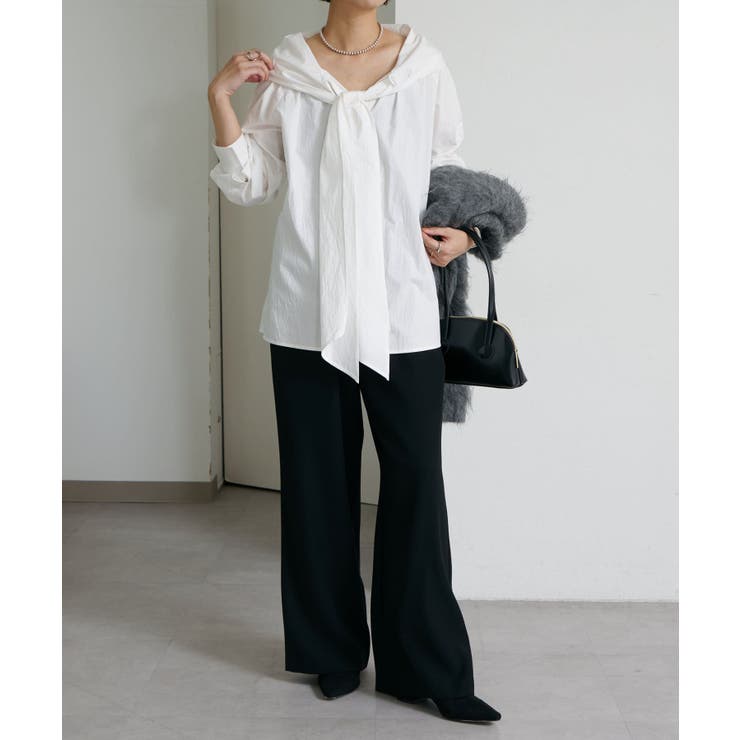 Omekashi】オフショルボウタイブラウス[品番：PALW0005071]｜PAL GROUP