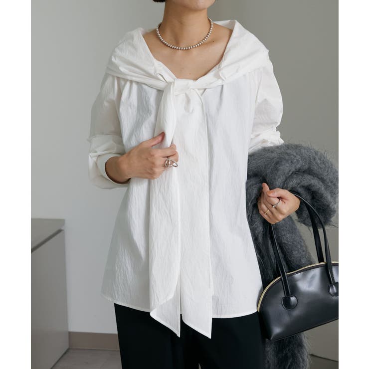 新品　Omekashi オフショル　ボウタイブラウス　オメカシ Omekashi】オフショルボウタイブラウス[品番：PALW0005071]｜PAL GROUP