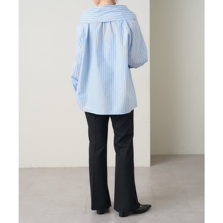 新品　Omekashi オフショル　ボウタイブラウス　オメカシ Omekashi（オメカシ）の「オフショルボウタイブラウス（シャツ