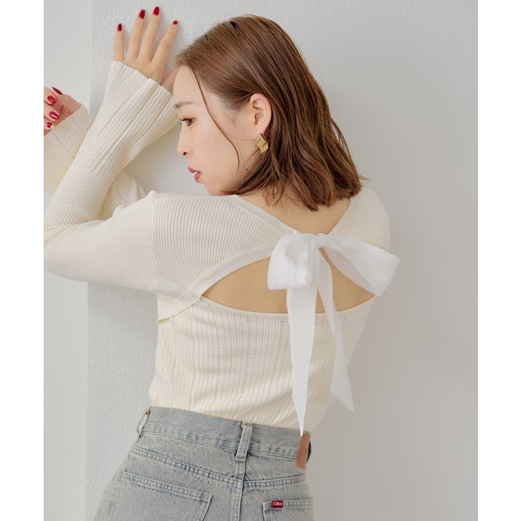 PAL GROUP OUTLET｜【Chico】バック開きリボンニット | Rakuten