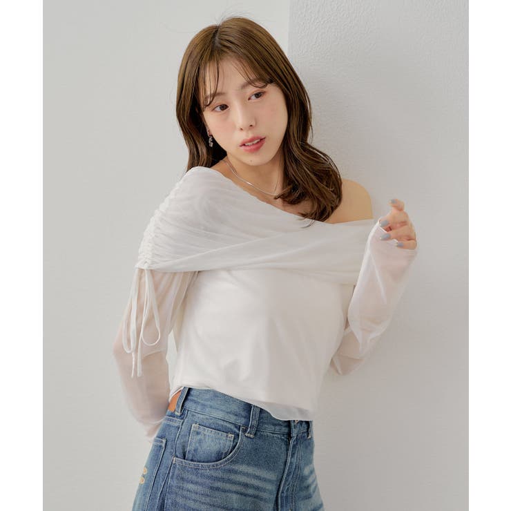 Chico】チュールオフショルTOPS[品番：PALW0005035]｜PAL GROUP OUTLET