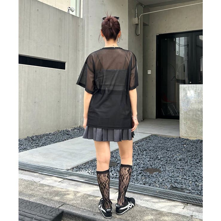 WHO'S WHO gallery】ナンバリングメッシュトップス[品番