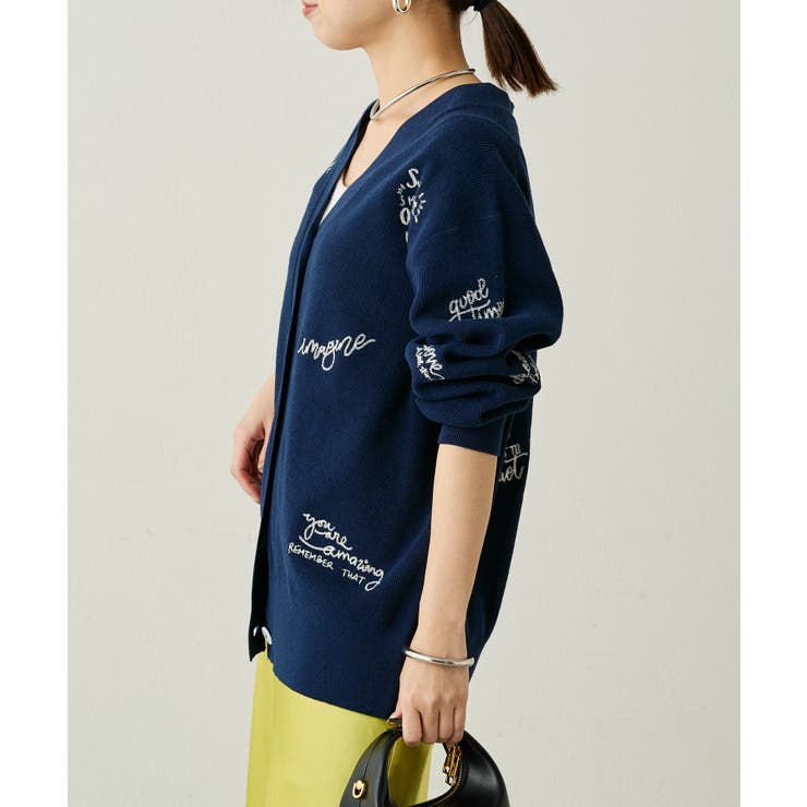 LOUNGEDRESS（ラウンジドレス）の「刺繍KNカーデ（ニット