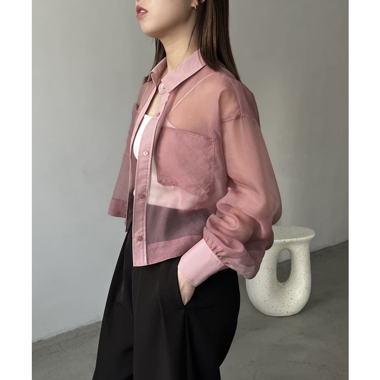 新品》カプリシュレマージュ ブロッキングシアーシャツ - メルカリ