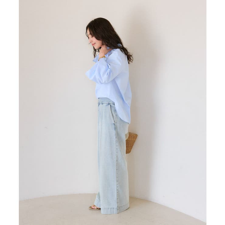 La boutique BonBon】フリルカラーリボンBL[品番：PALW0005331