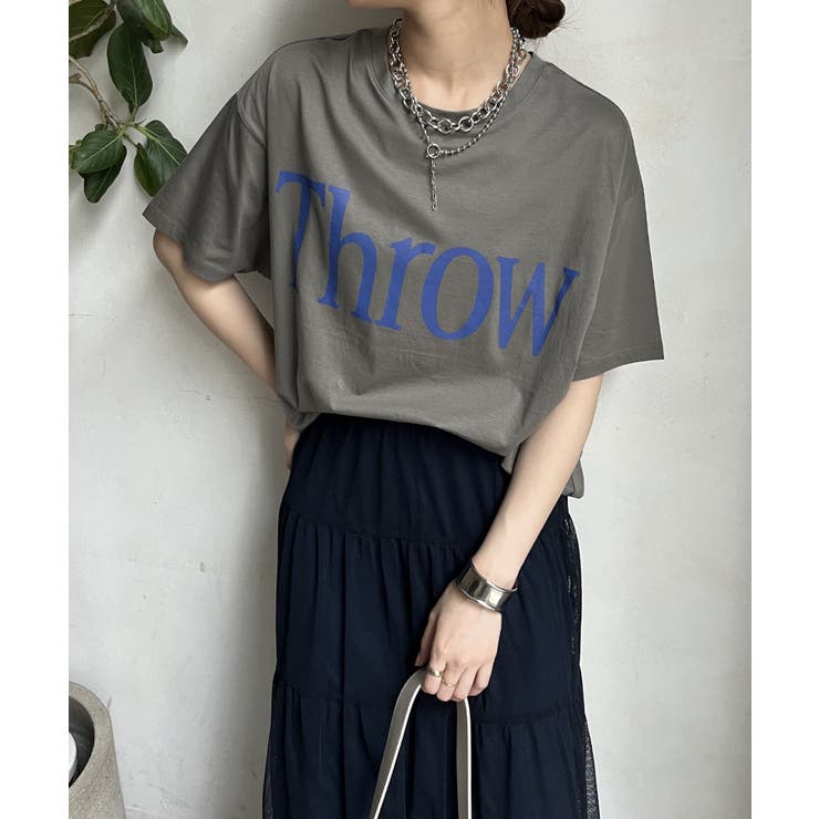 韓国 ファッション通販 DouDou】ThrowロゴTEE[品番：PALW0005292]｜PAL OUTLET GROUP トップス