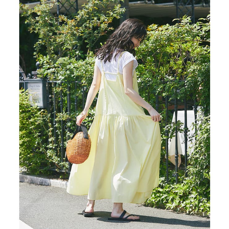 【早い者勝ち】 ラブティックボンボン ティアードキャミワンピース ベージュ La boutique BonBon】ティアードキャミワンピース | OUTLET
