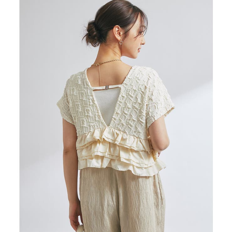 アンディコール　異素材コンビネゾン　ブラウン 異素材コンビネゾン | un dix cors(アンディコール)レディース