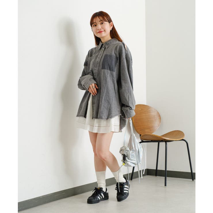 Kastane】ダメージビックデニムシャツ[品番：PALW0005496]｜PAL