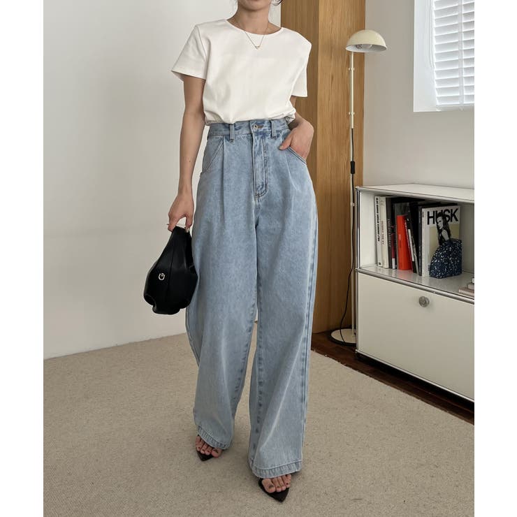 CAPRICIEUX LE'MAGE】タックワイドデニム[品番：PALW0005738]｜PAL