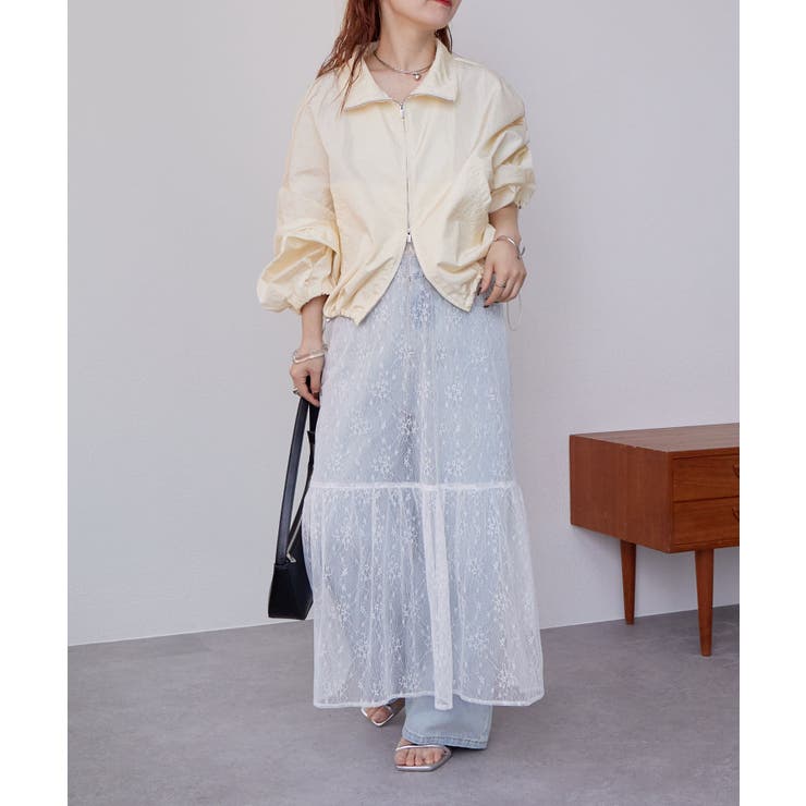 まるお(@_maruoo0___)企画 レース切替迷彩巻きスカート 25SS プリント