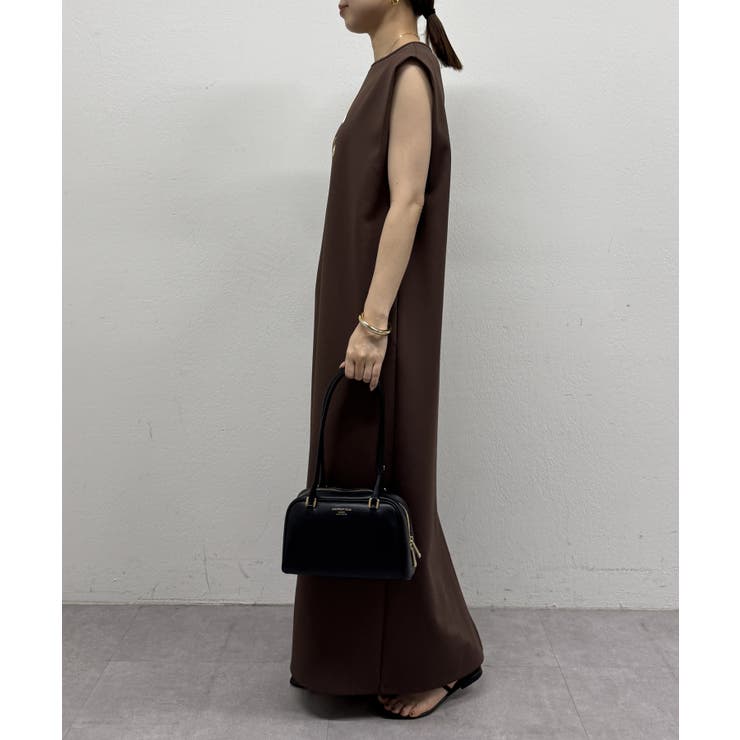 【Loungedress】ライトポンチワンピース　ブラウン パル PAL 【Loungedress】ライトポンチワンピース （black