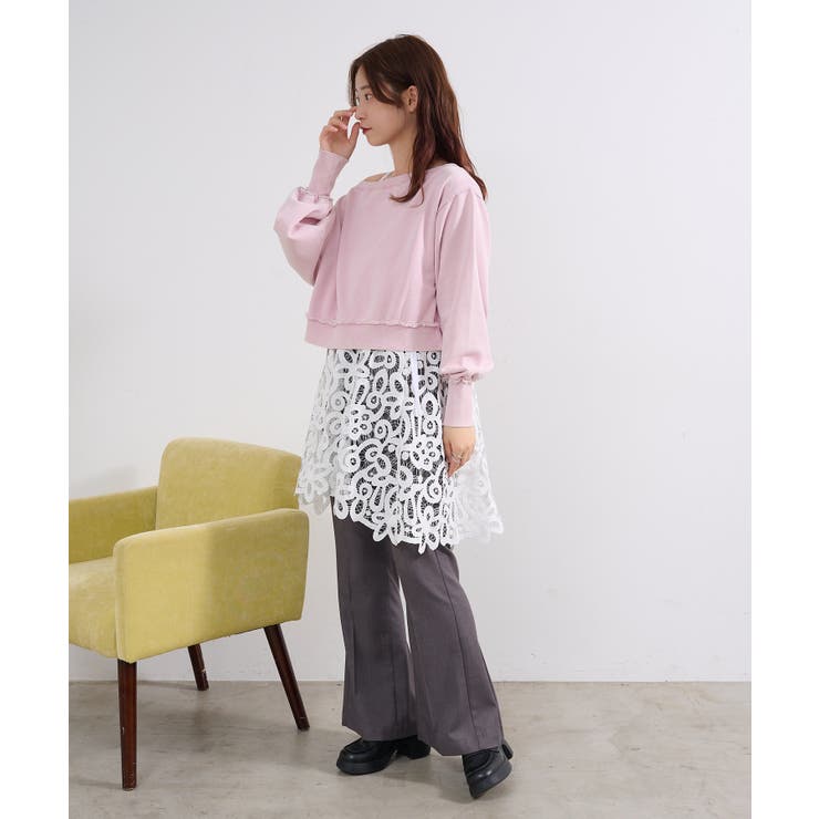 KASTANE★ルーズクロップドスエット★pk Kastane】クロップドオフショルスウェット | OUTLET(アウトレット