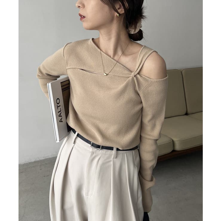 CAPRICIEU LE’MAGE ニット 先着順〉【C.L】Wジップボートネックニット | CAPRICIEUX LE