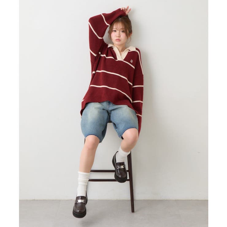 【RAY CASSIN】ベルト付ハーフルーズデニムPT | PAL GROUP OUTLET | 詳細画像12 