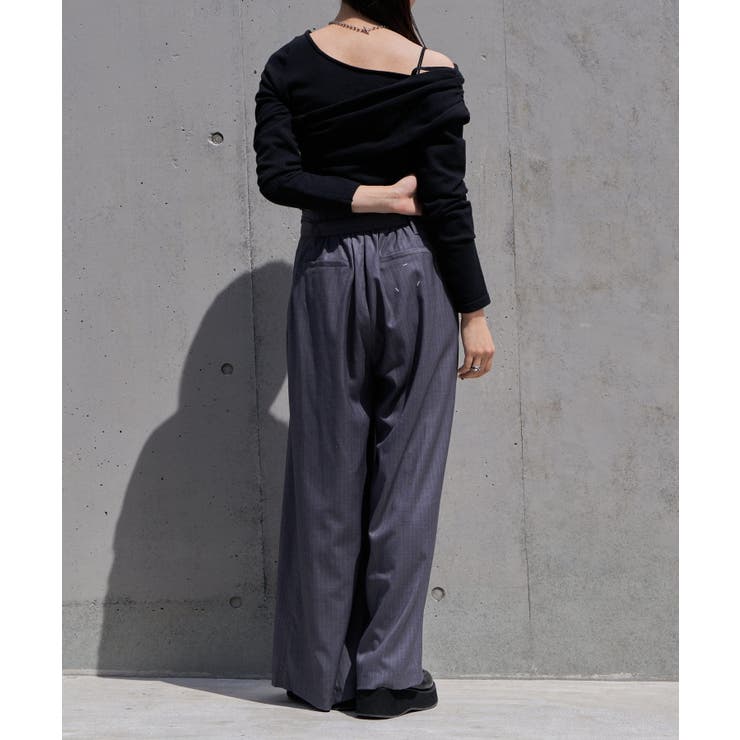 【RAY CASSIN】ステッチ入りベルト付きワイドタックスラックスPT | PAL GROUP OUTLET | 詳細画像38 