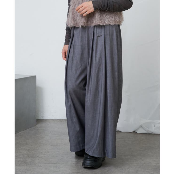 【RAY CASSIN】ステッチ入りベルト付きワイドタックスラックスPT | PAL GROUP OUTLET | 詳細画像40 