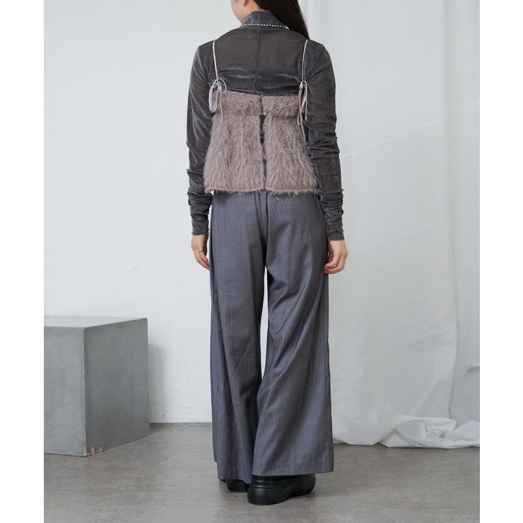 【RAY CASSIN】ステッチ入りベルト付きワイドタックスラックスPT | PAL GROUP OUTLET | 詳細画像43 