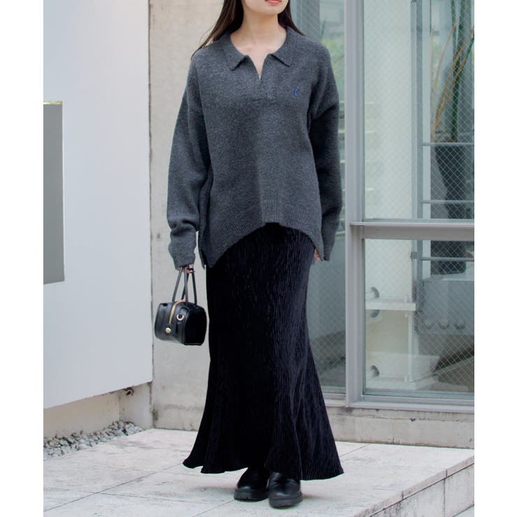 【RAY CASSIN】スキッパーポロ刺繍ニット | PAL GROUP OUTLET | 詳細画像27 