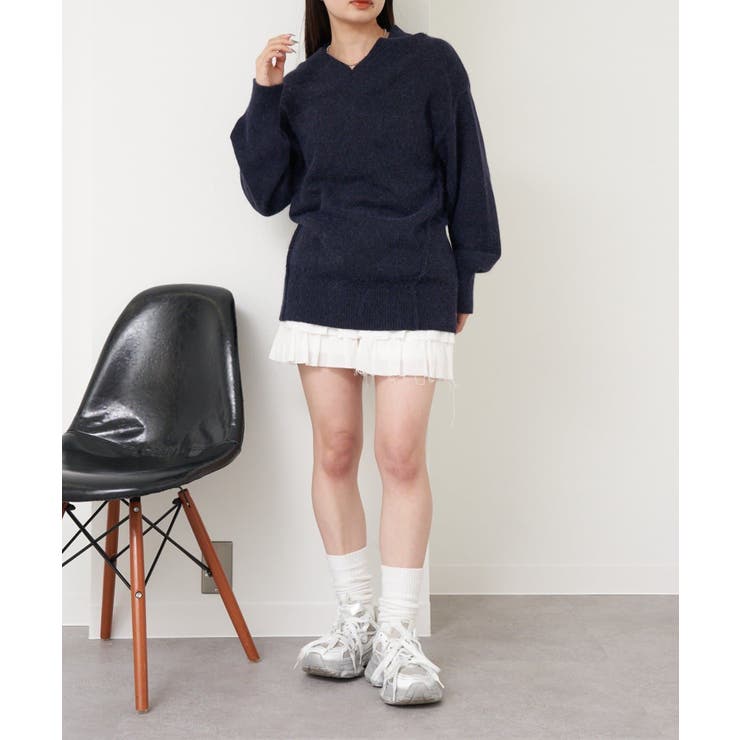 【RAY CASSIN】アンゴラVネックニット | PAL GROUP OUTLET | 詳細画像25