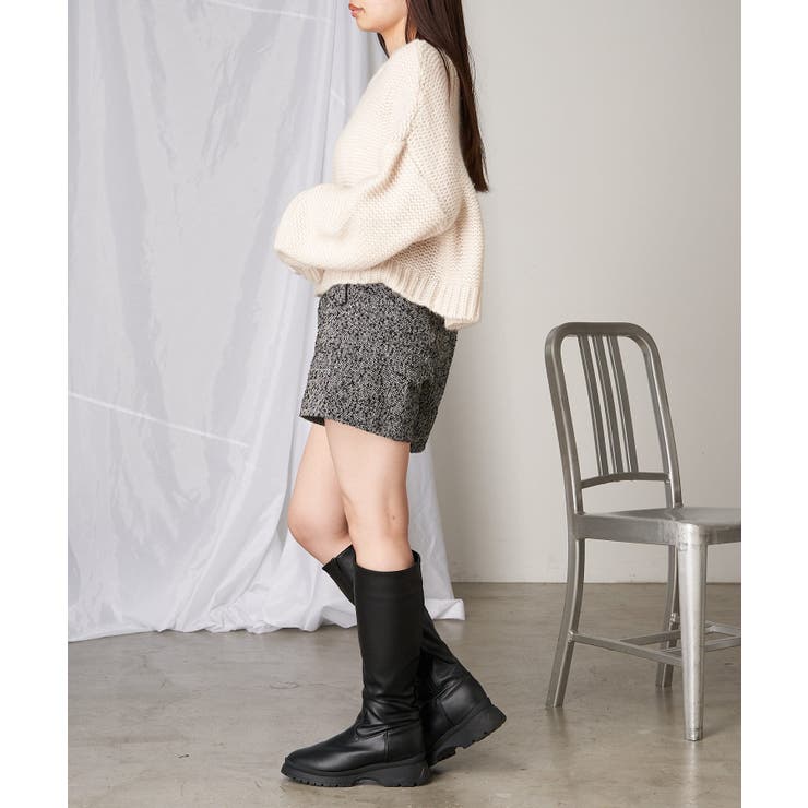 【RAY CASSIN】ループロゴルーズ短丈ニット | PAL GROUP OUTLET | 詳細画像9 
