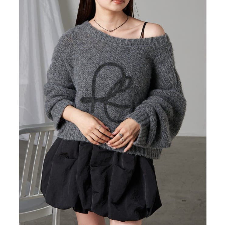 【RAY CASSIN】ループロゴルーズ短丈ニット | PAL GROUP OUTLET | 詳細画像24 