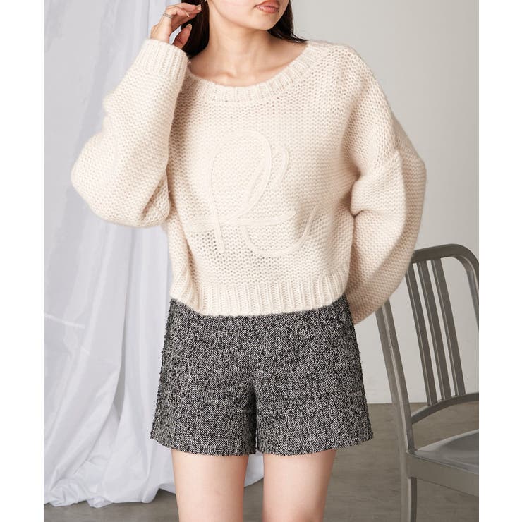 【RAY CASSIN】ループロゴルーズ短丈ニット | PAL GROUP OUTLET | 詳細画像8 