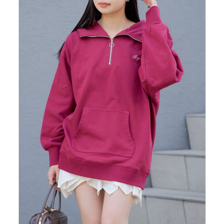 【RAY CASSIN】ハーフZIPフードチュニック | PAL GROUP OUTLET | 詳細画像22 