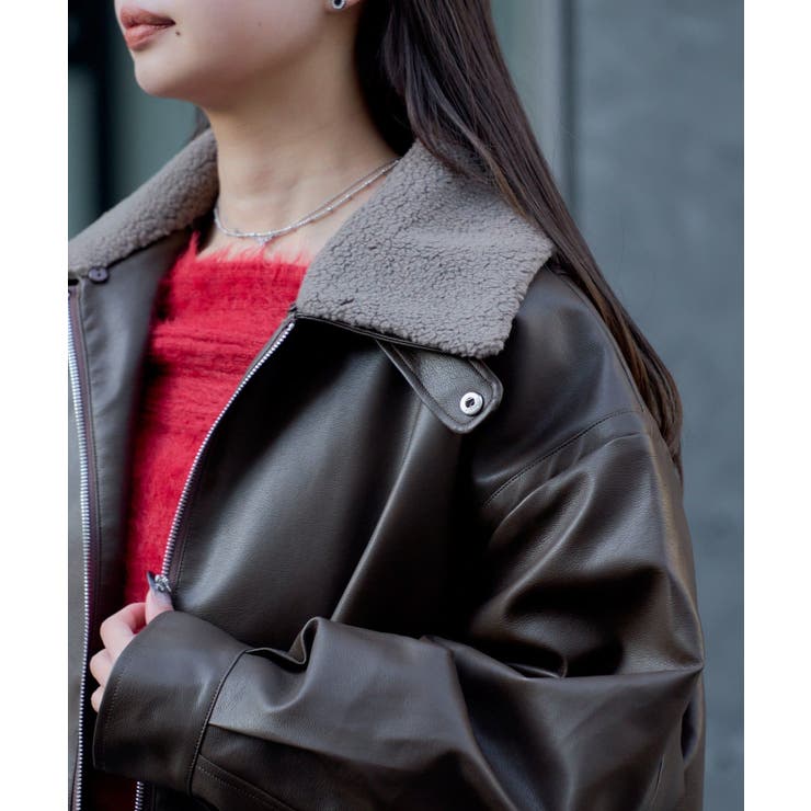 まりっちょ⭐︎teen boop オーバーレザーJK ☆値下げしました☆】TEEN BOOP オーバーレザーJK - メルカリ