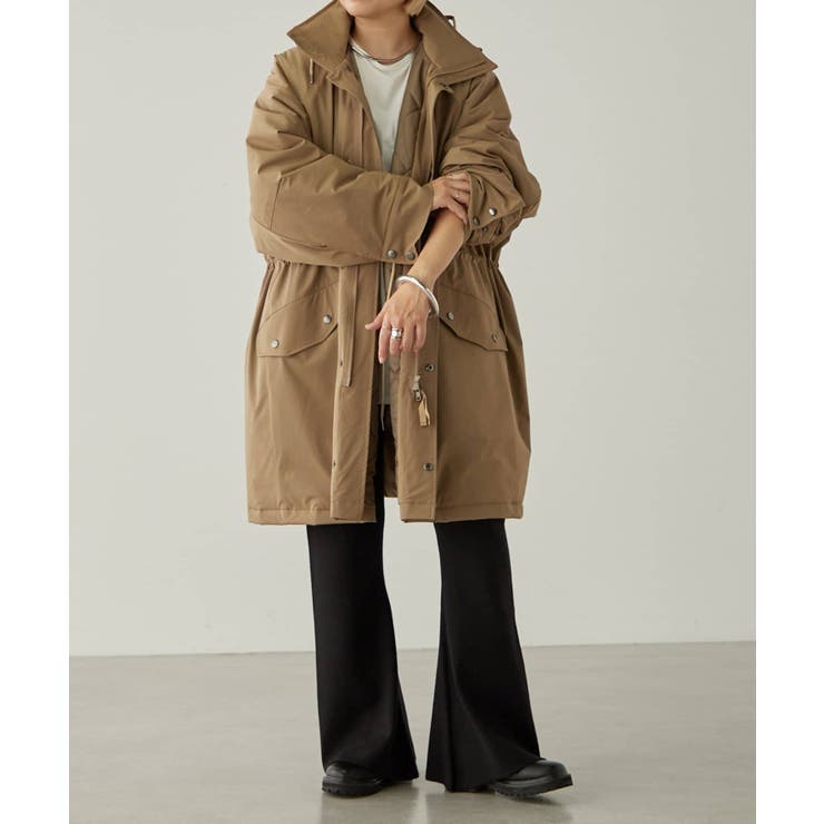 BEG | 【earthy_】キーピング中綿コート | PAL GROUP OUTLET