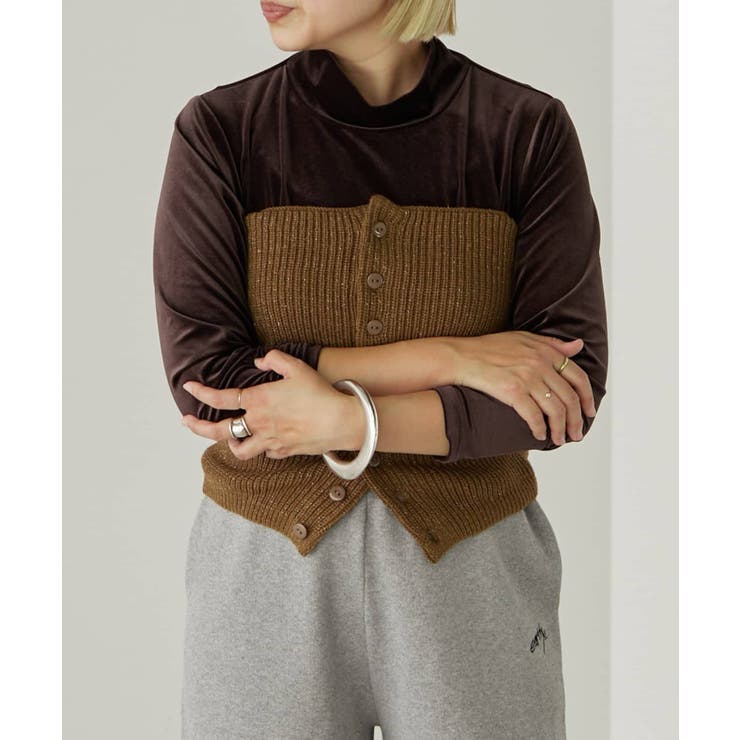 【earthy_】ラメニットベアトップ | PAL GROUP OUTLET | 詳細画像10 