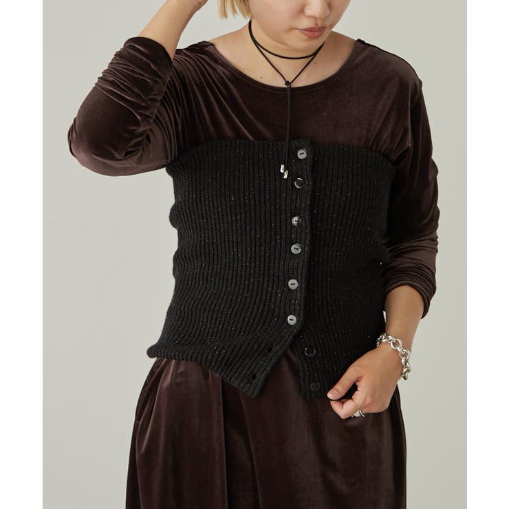 【earthy_】ラメニットベアトップ | PAL GROUP OUTLET | 詳細画像31 